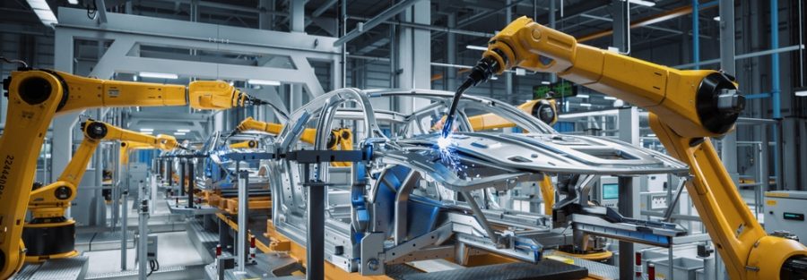 Ứng dụng robot hàn công nghiệp trong ngành sản xuất ô tô