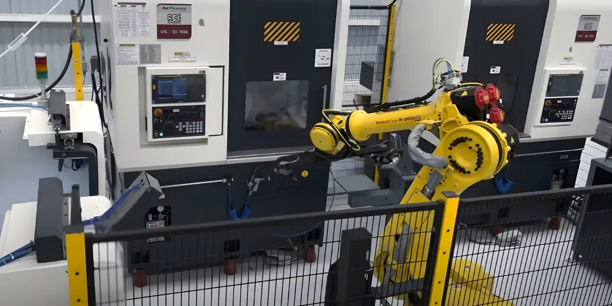 Tự động hóa máy CNC bằng cánh tay robot công nghiệp