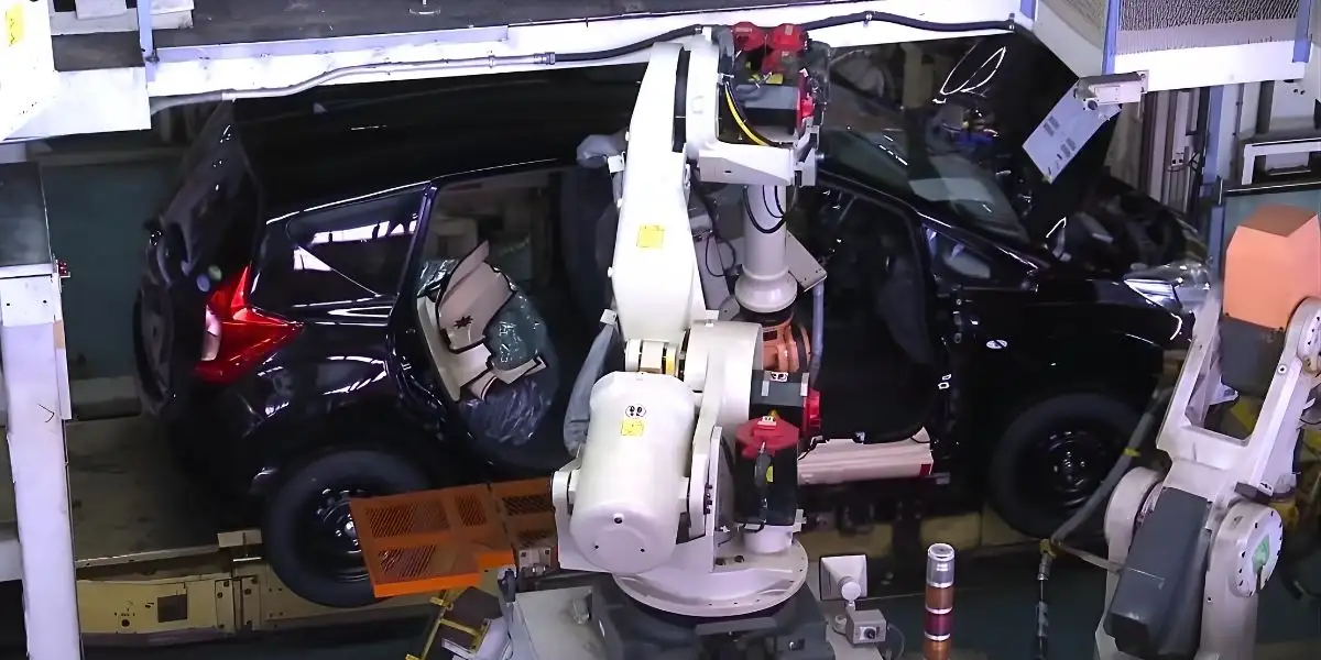 Sản xuất thân vỏ xe ô tô tự động hóa bằng robot