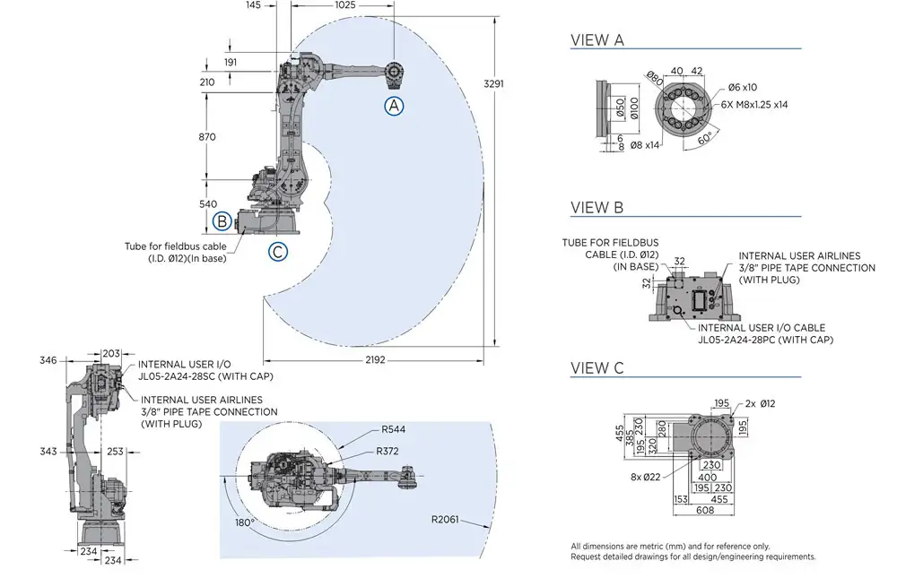 Thông số Robot Yaskawa Motoman PL80