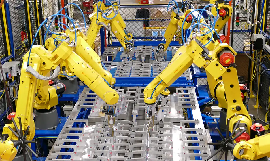 Tối ưu năng suất với dây chuyền lắp ráp robot tự động