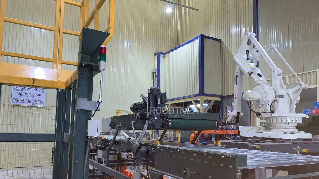 Robotnext triển khai hệ thống robot xếp bao tự động